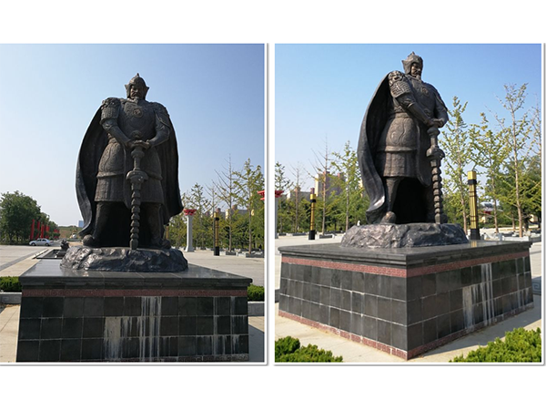 Sculpture of Qin Qiong standing statue in Xi an Mausoleum